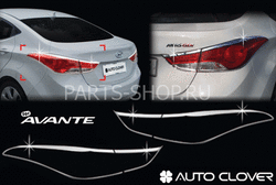 Накладки на фонари хромированные Hyundai Elantra