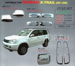 Хромированные накладки Nissan 01'-06' (полный комплект).