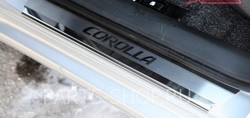 Накладки на внутр. пороги с рисунком "Corolla" (компл.2шт.) вместо пласт. 4D
