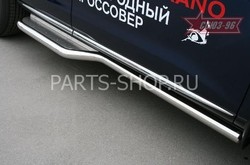 Пороги с нержавеющим листом под задние двери для Nissan Murano 2008-