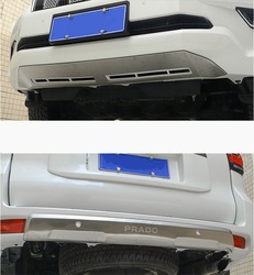 Защитные накладки на бампера prado 2018, с отверстиями под парктроники