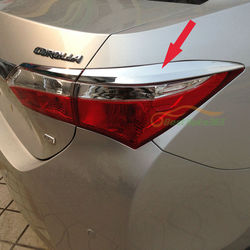 Хром накладки на задние фонари Corolla 2013-